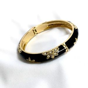 Black and Gold toned enamel bracelet